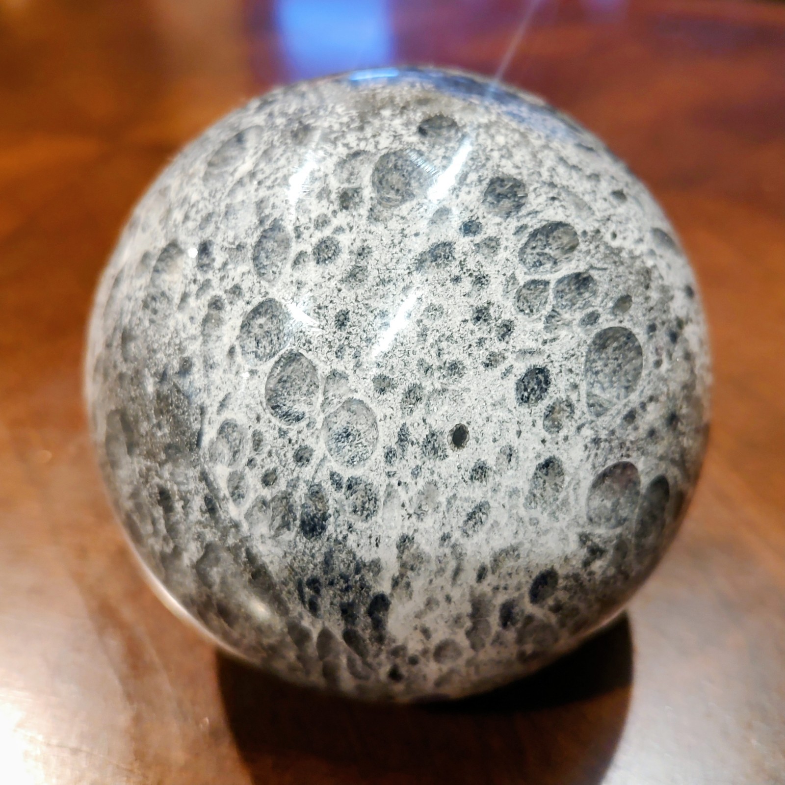 Moon Glow Large Glass Paperweight (Actually Glows!)