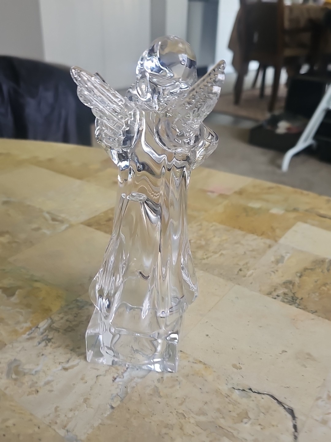 Harp Playing Angel Mikasa Lead Crystal Herald Collection Germany