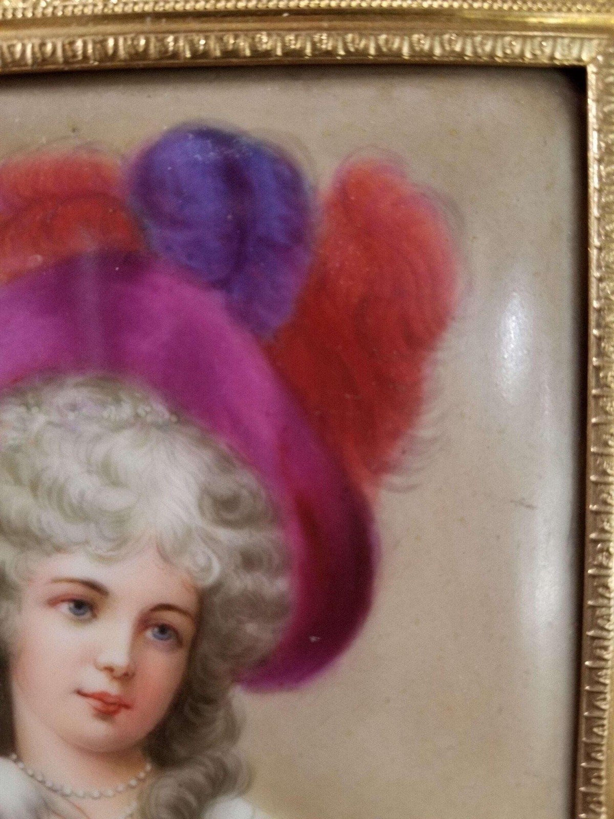 Hutschenreuther Portrait Plaque signed Wagner Duchess of Leicestershire in fancy