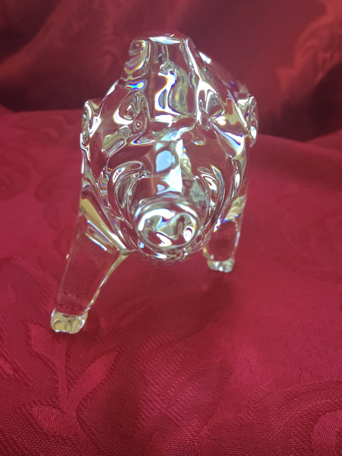 NEW FLAWLESS Stunning BACCARAT France Glass ZODIAC Crystal BOAR PIG HOG Figurine