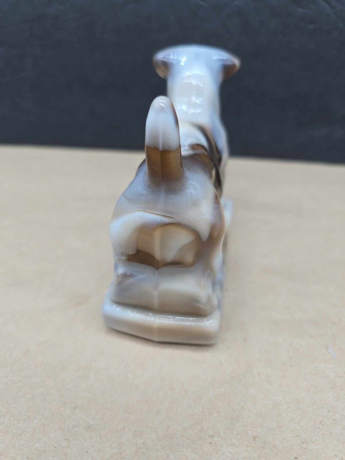 Vintage Imperial Glass Caramel Slag Scottie Scotty Dog Figurine