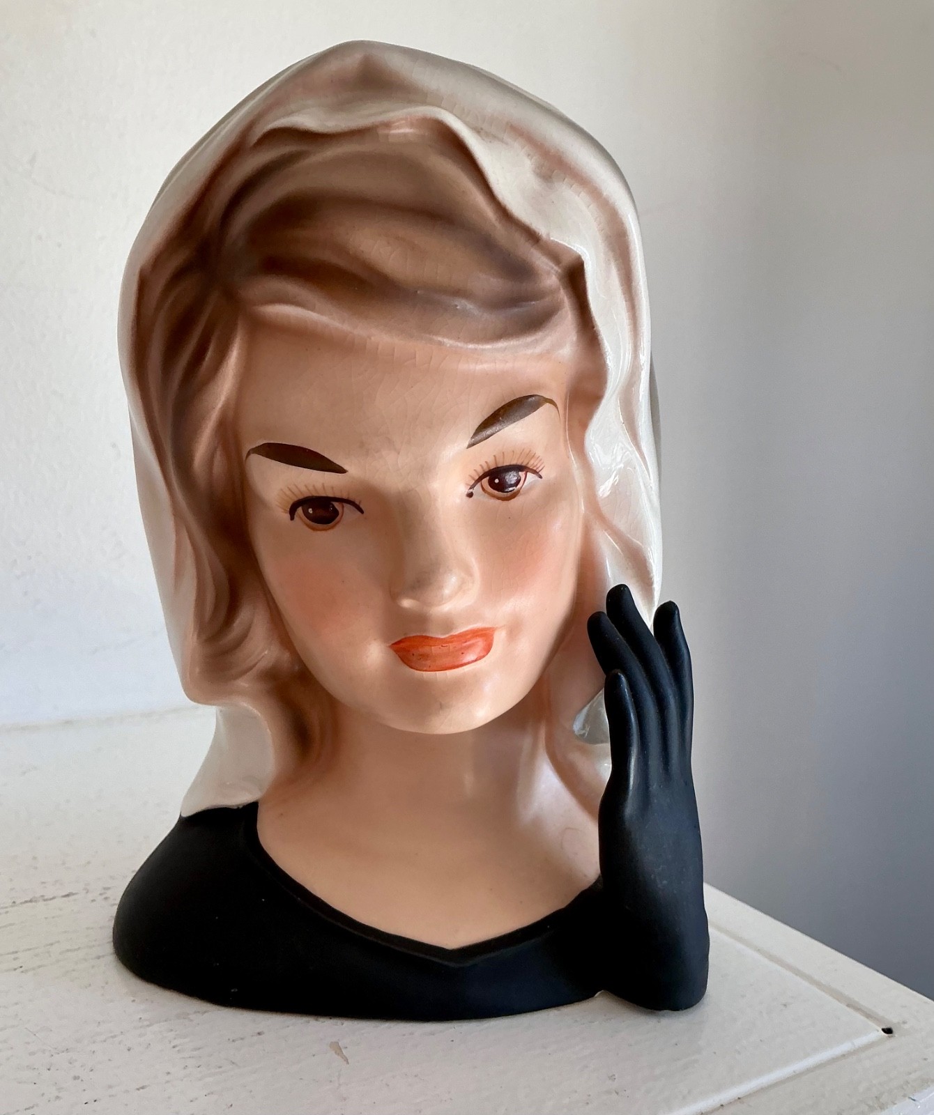 Jackie Kennedy 1964 Inarco head vase, E-1852 exc. cond., free U.S. shipping