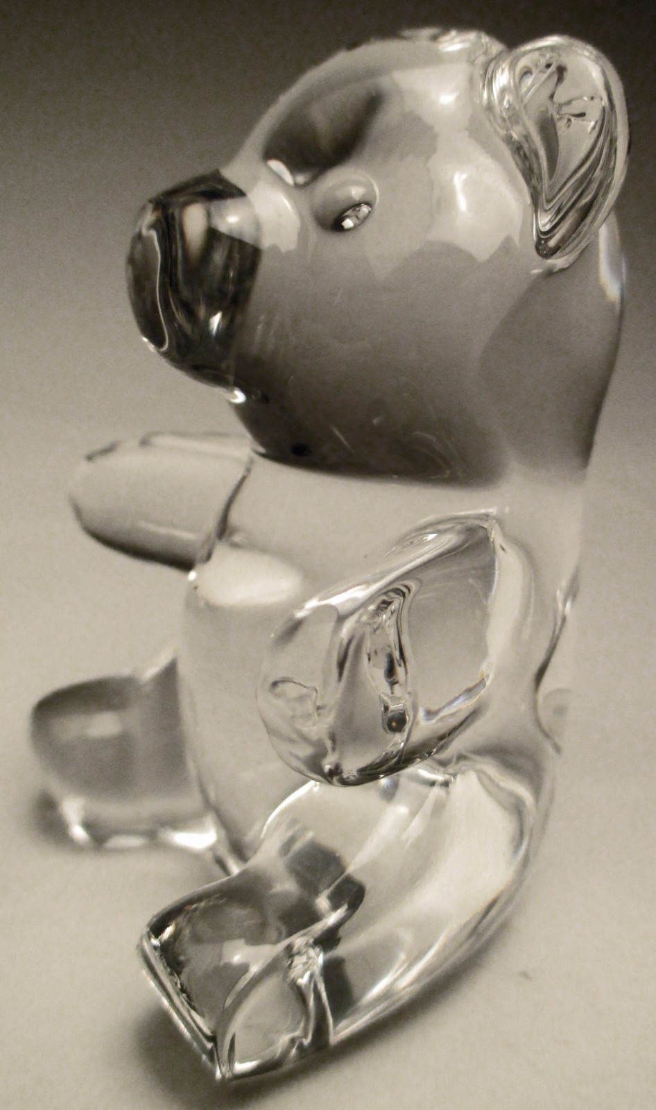 Vintage Oneida 24% Lead Crystal Teddy Bear #399 with Label and Box