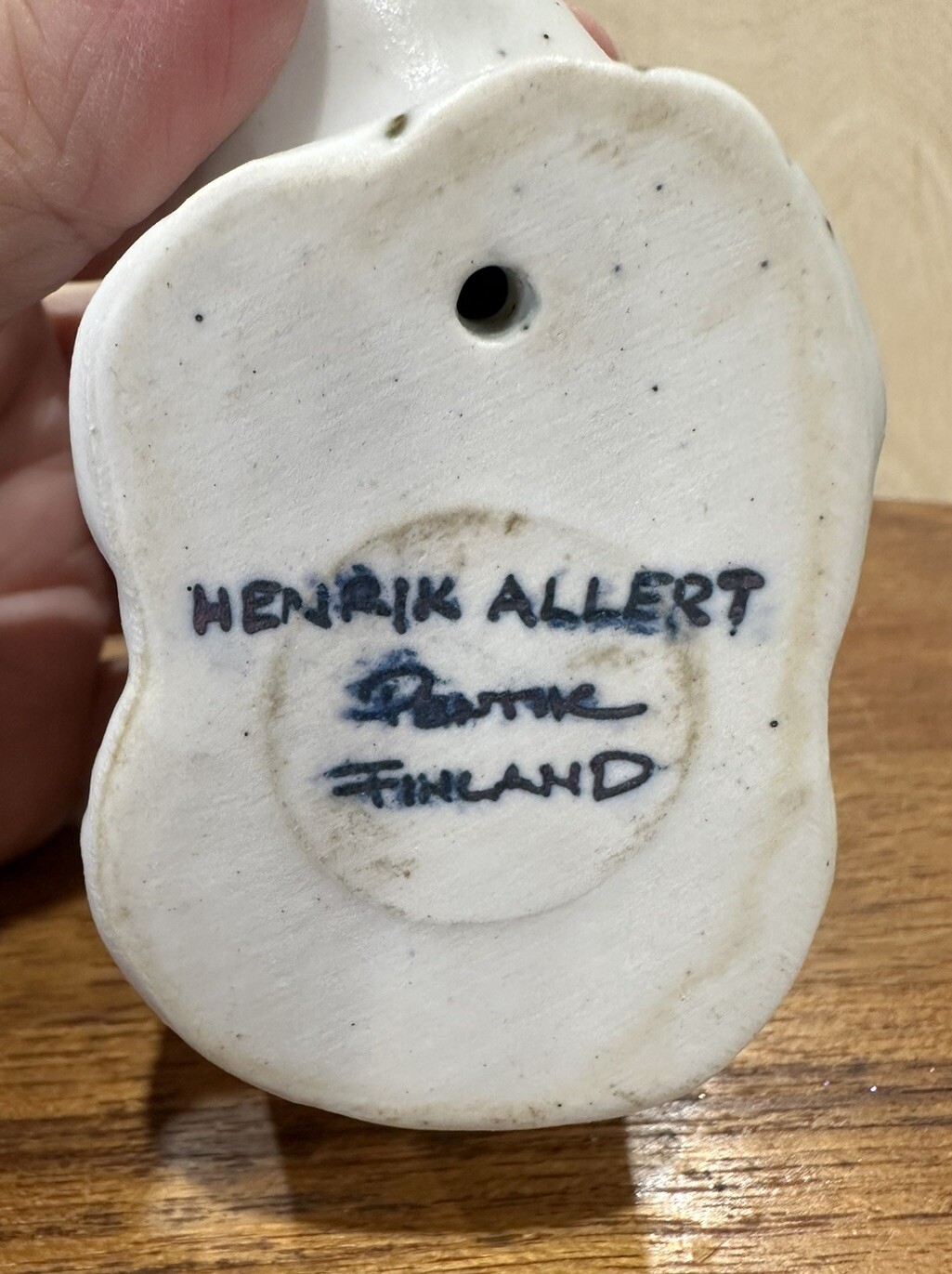 Mid Century Modern Pentik Ceramics Finland Henrik Allert Polar Bear Figurine