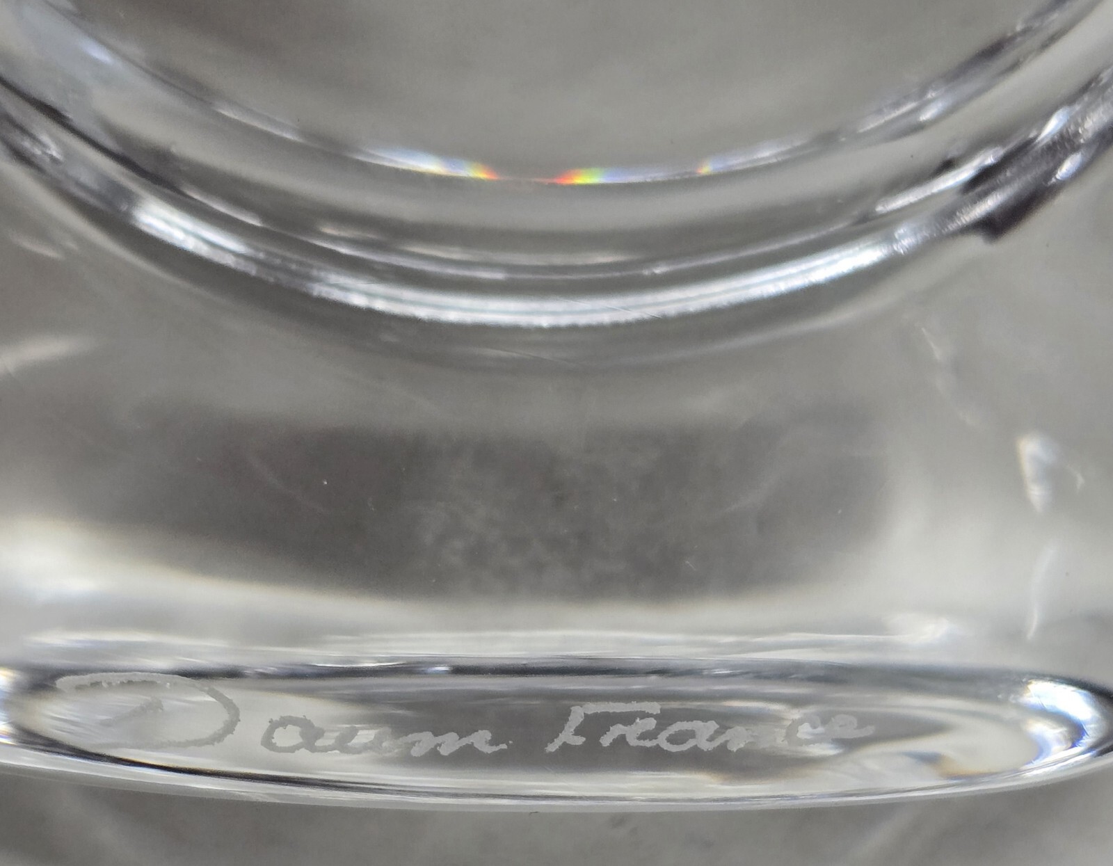 Magneficinet Large Crystal Glass Statue Of Owl Signed Duam France