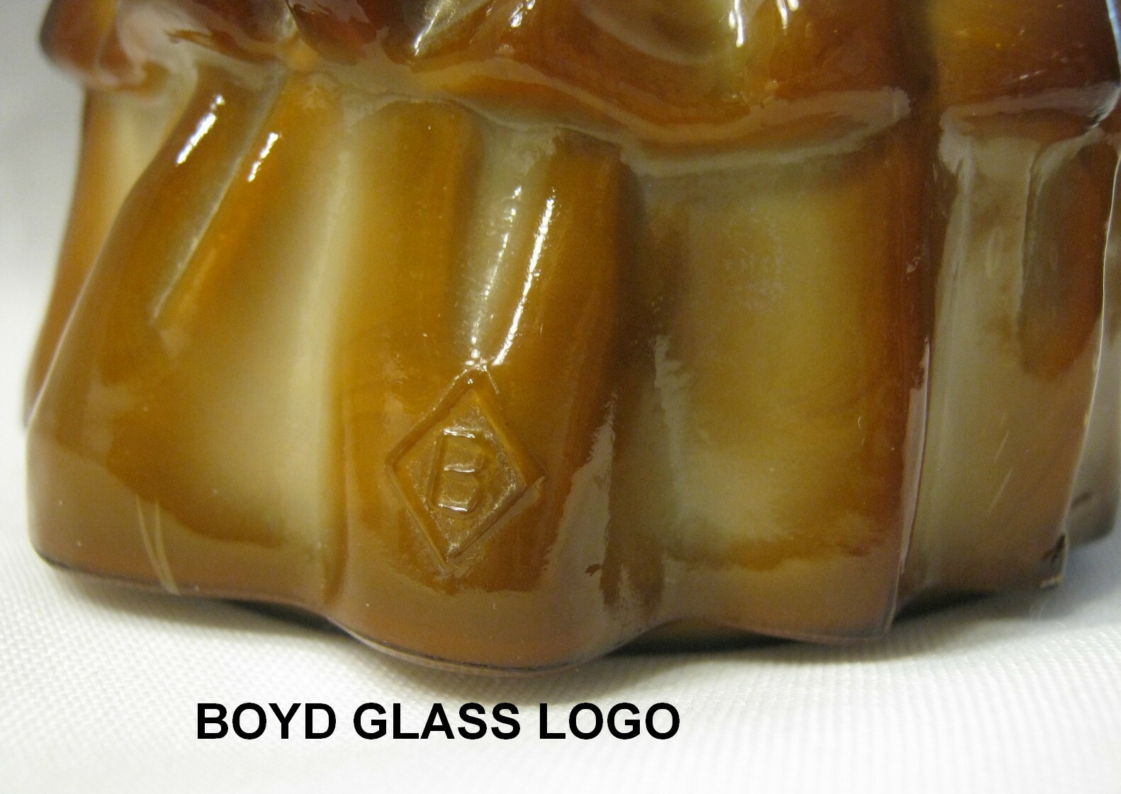 Boyd Art Glass Chocolate Slag Colonial Southern Belle Louise Doll Figurine