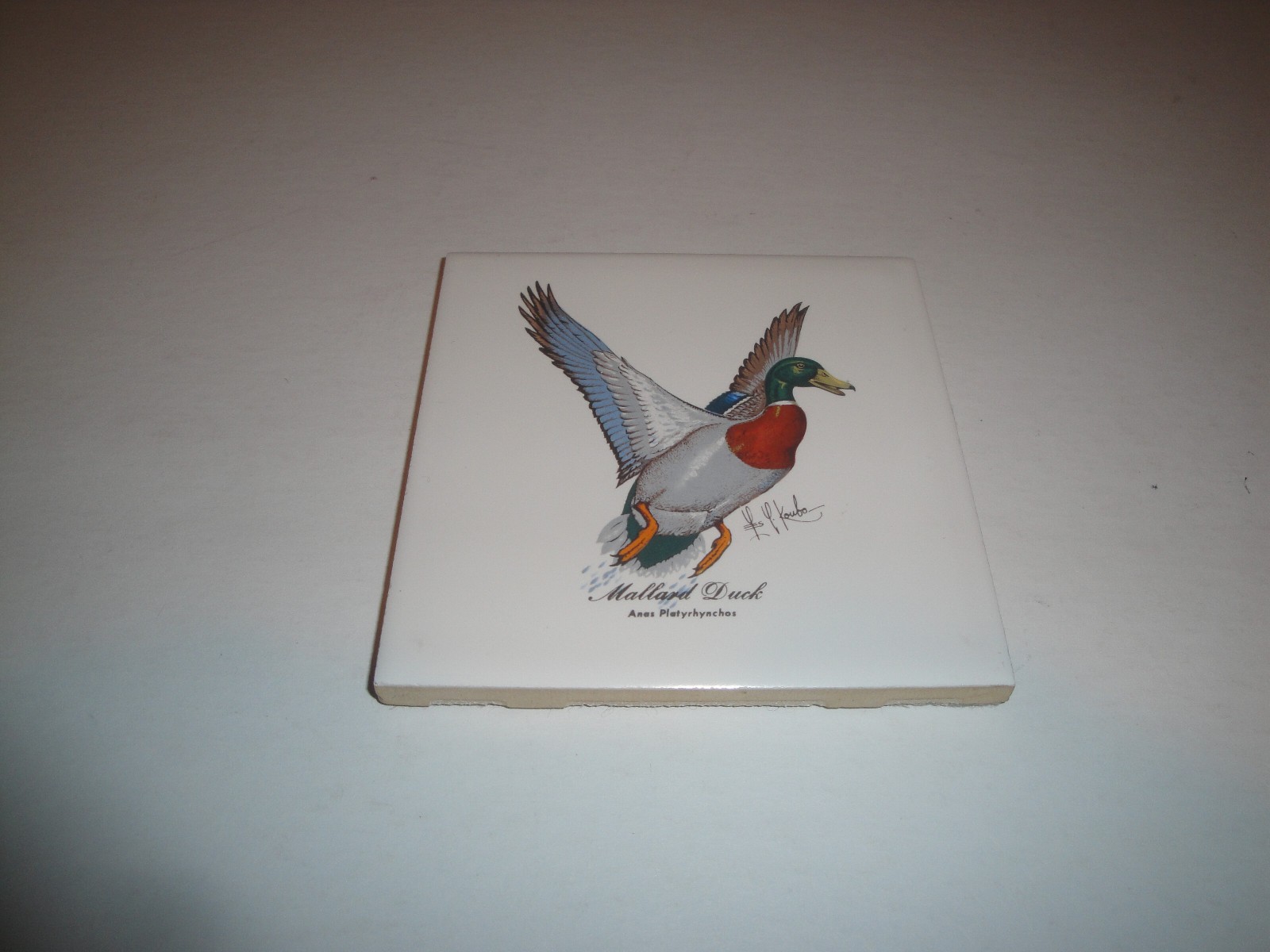 ROSEMEADE MALLARD DUCK TRIVET LES KOUBA RARE!