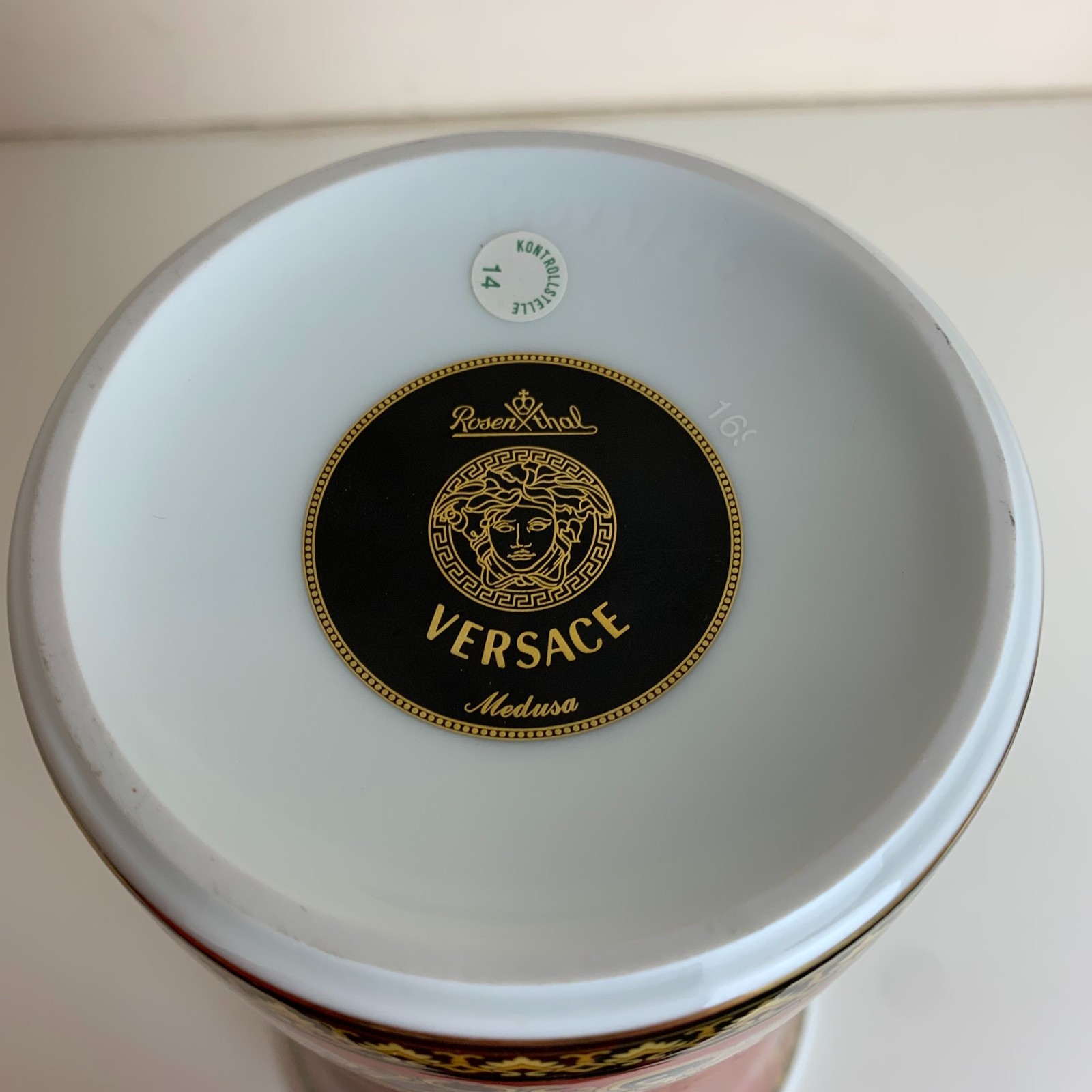 Versace Rosenthal Medusa Red Medium Vase 10 1/4″ 26cm