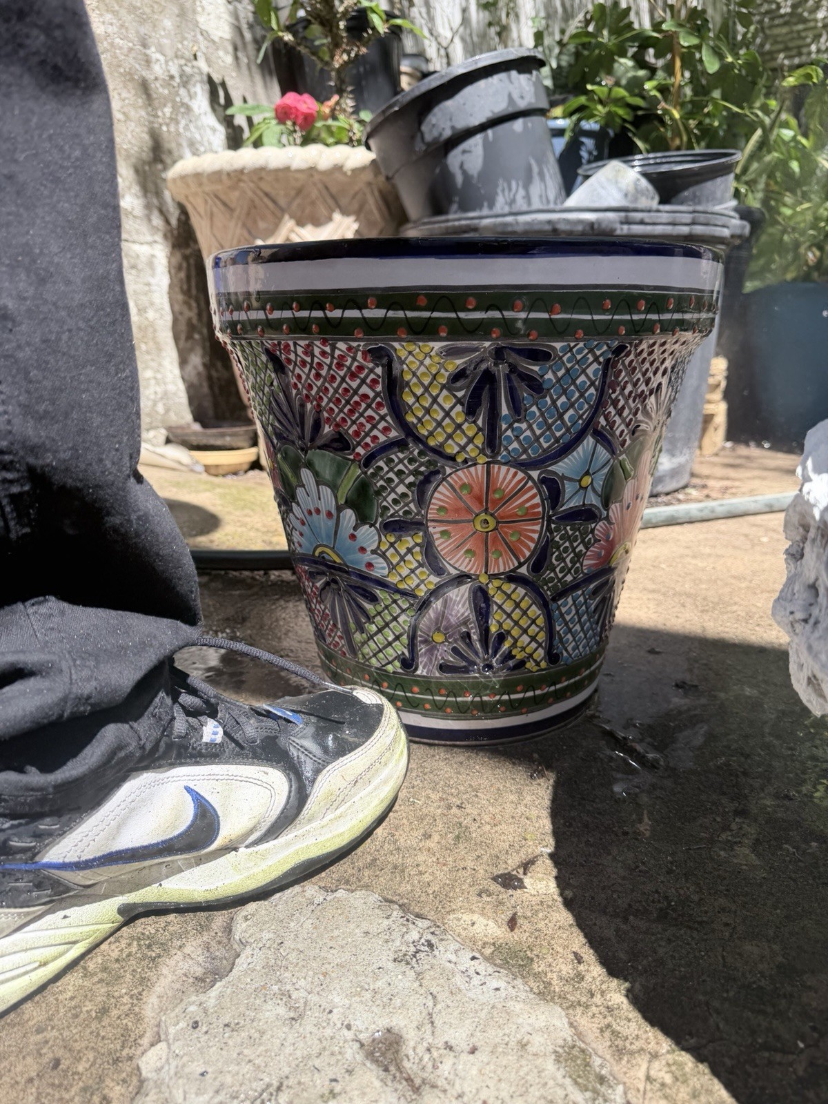 Handmade Multicolor Ceramic Art Pottery Planter, Floral & Animal Designs