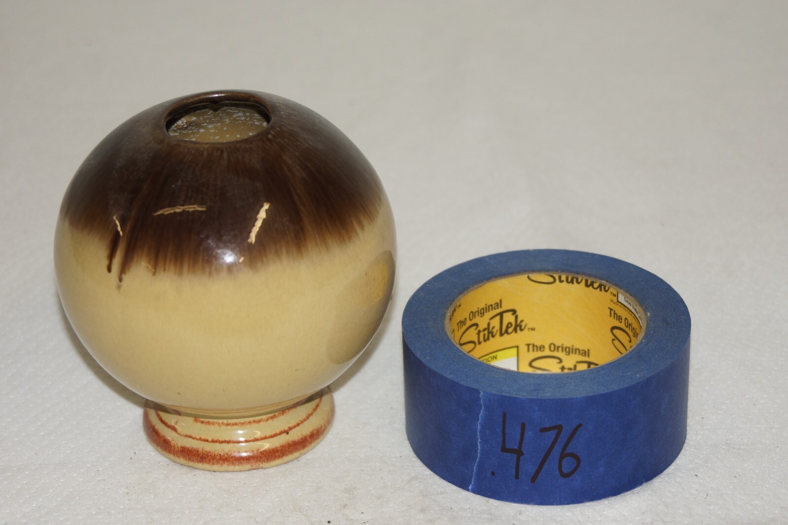 Brown and Cream Spheroid Vase