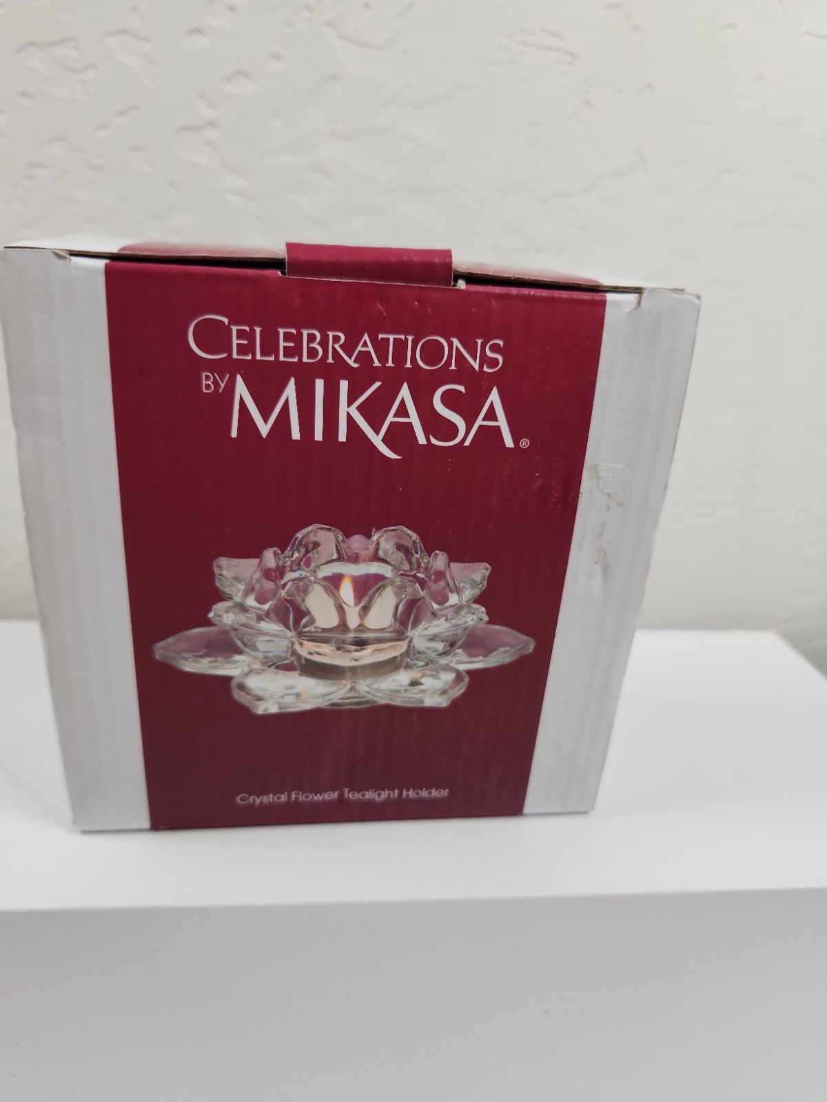 Celebrations by Mikasa – 4.75 in Crystal Flower Tealight Holder