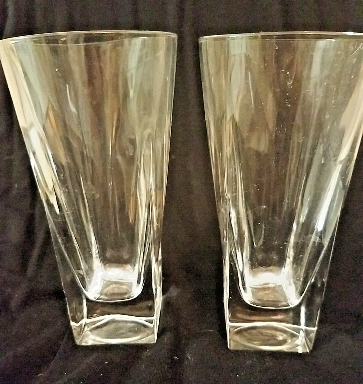 Set of 2 6.3″ RCR Home & Table Fusion Lead Free Crystal Vases Made in Italy