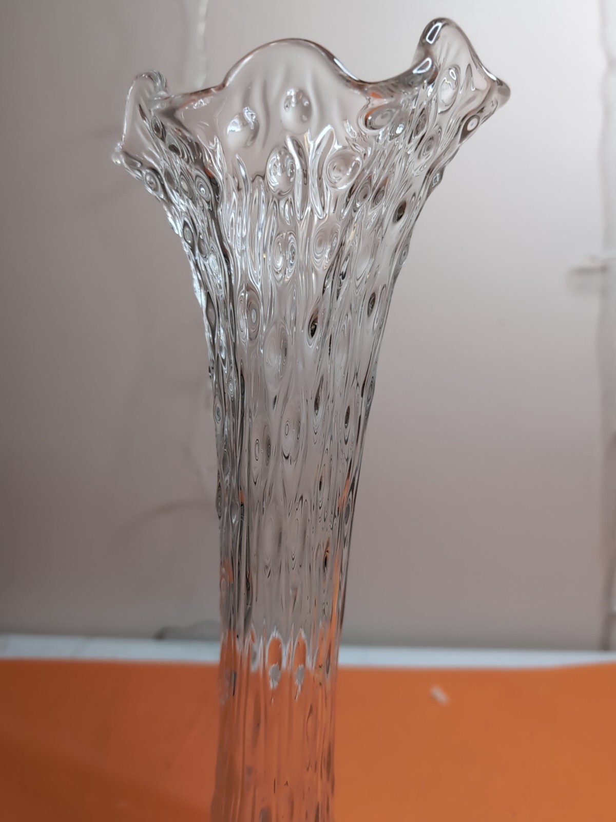 StunningFenton Rain Drop Pattern Glass”April Showers” Vase