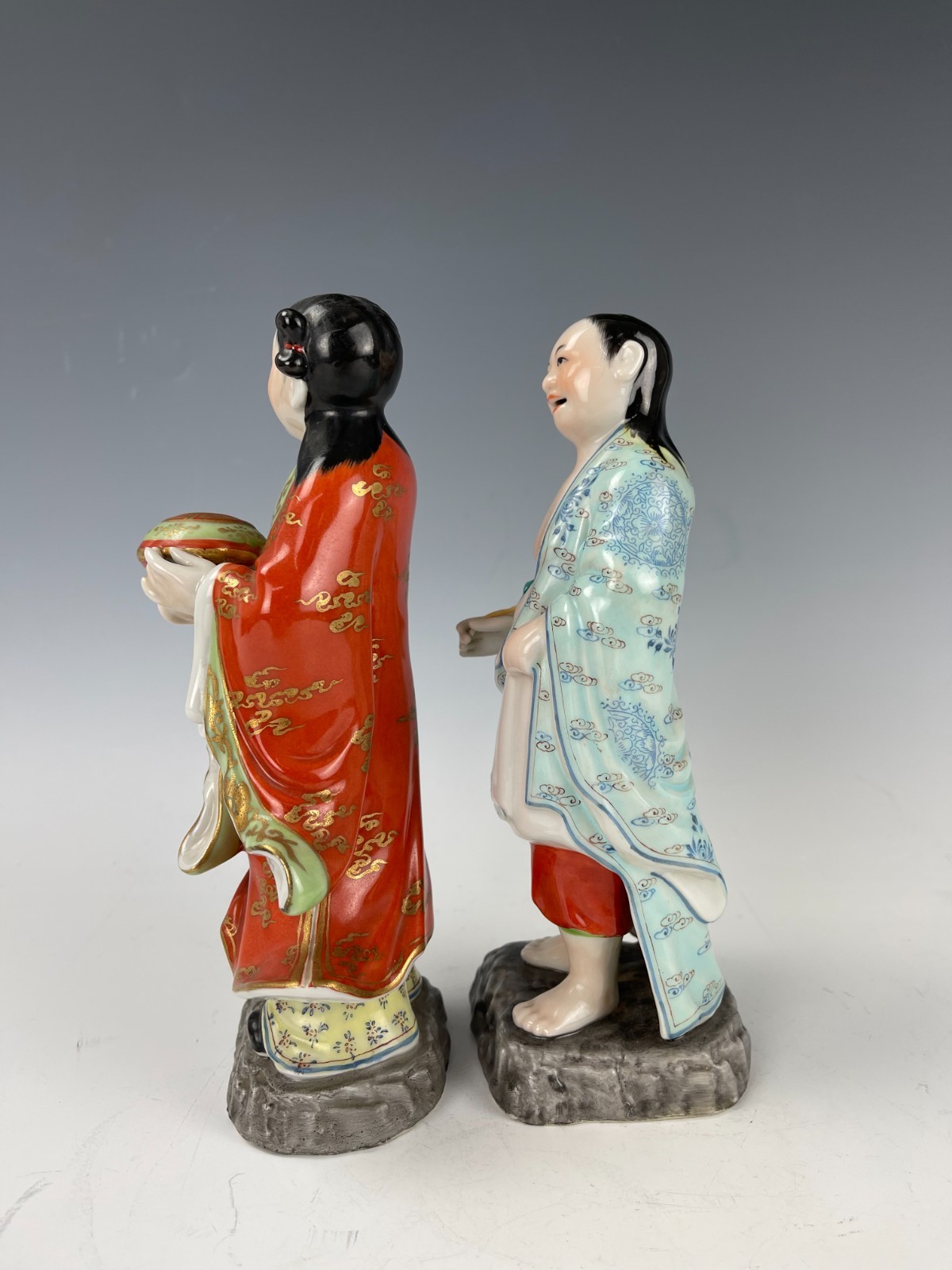 Vantage Two Immortals of Harmony and Unity Porcelain Figures