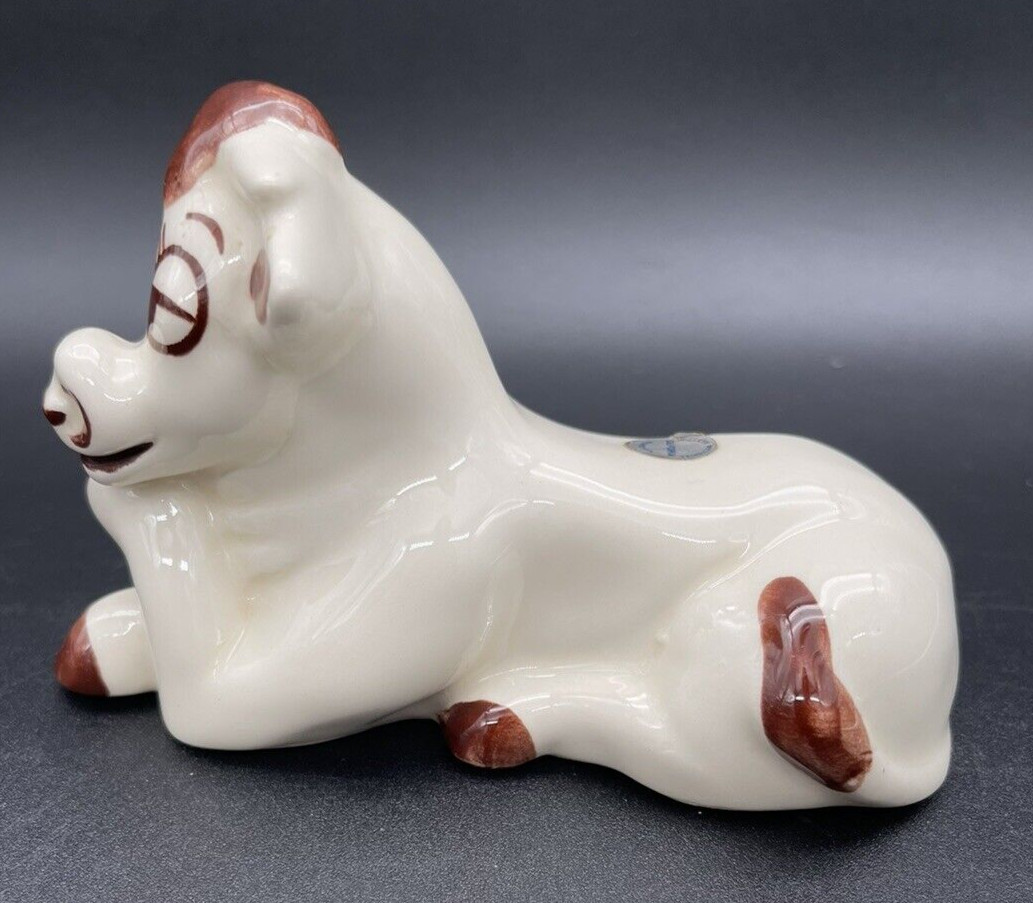 VTG Rio Hondo California Walker Pottery Cow Figurine w original foil sticker EUC