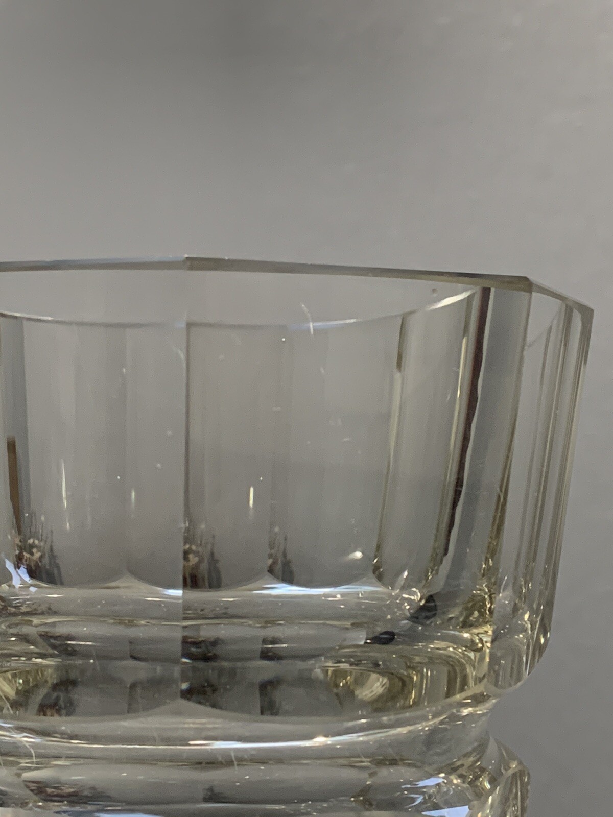 1930s MOSER Hoffman 8 1/8” Art Glass faceted cut Clear Crystal Vase