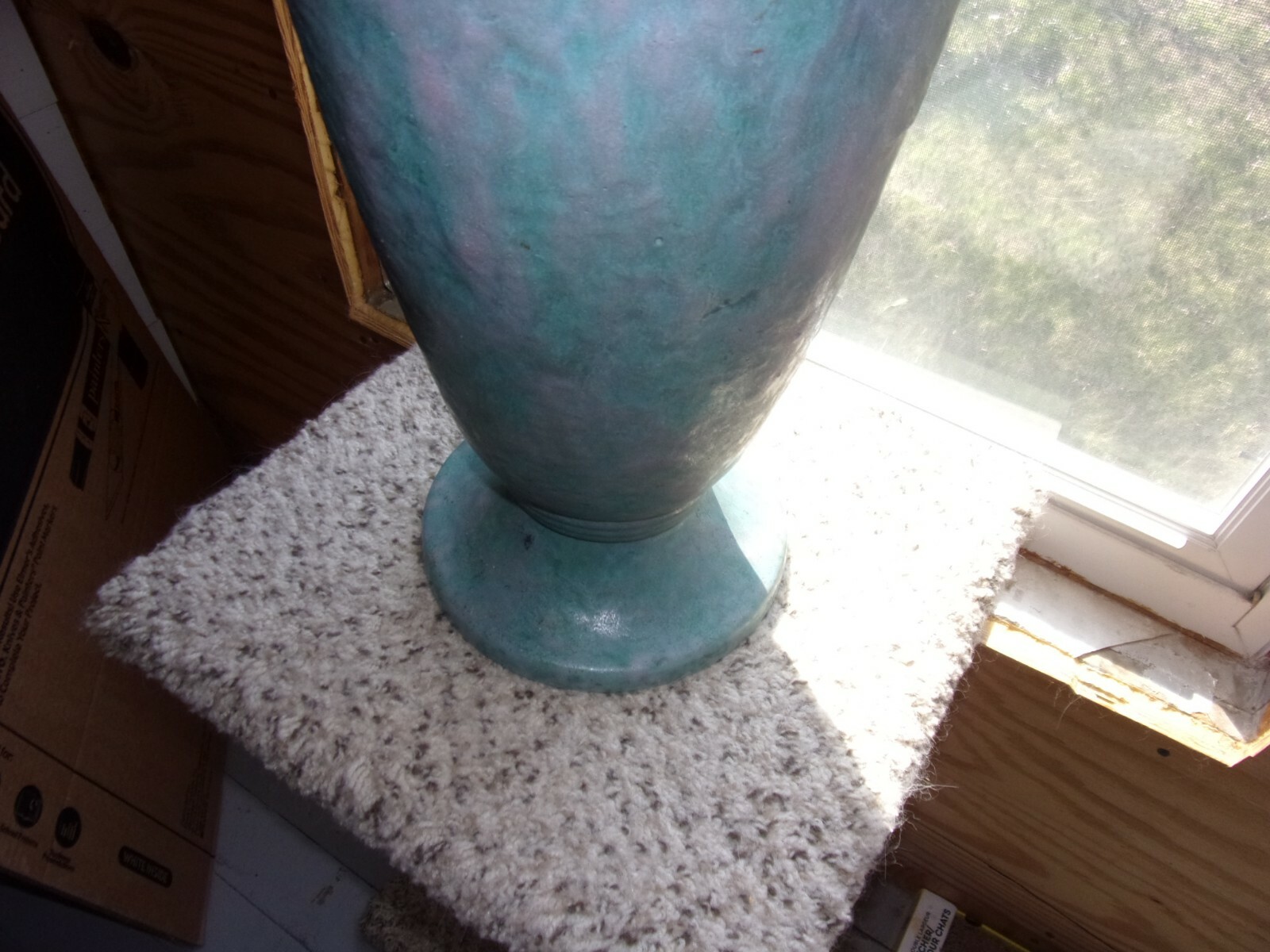 MONSTER GLOPPY ROSEVILLE CARNELIAN POTTERY VASE ARTS AND CRAFTS 340 18 INCH