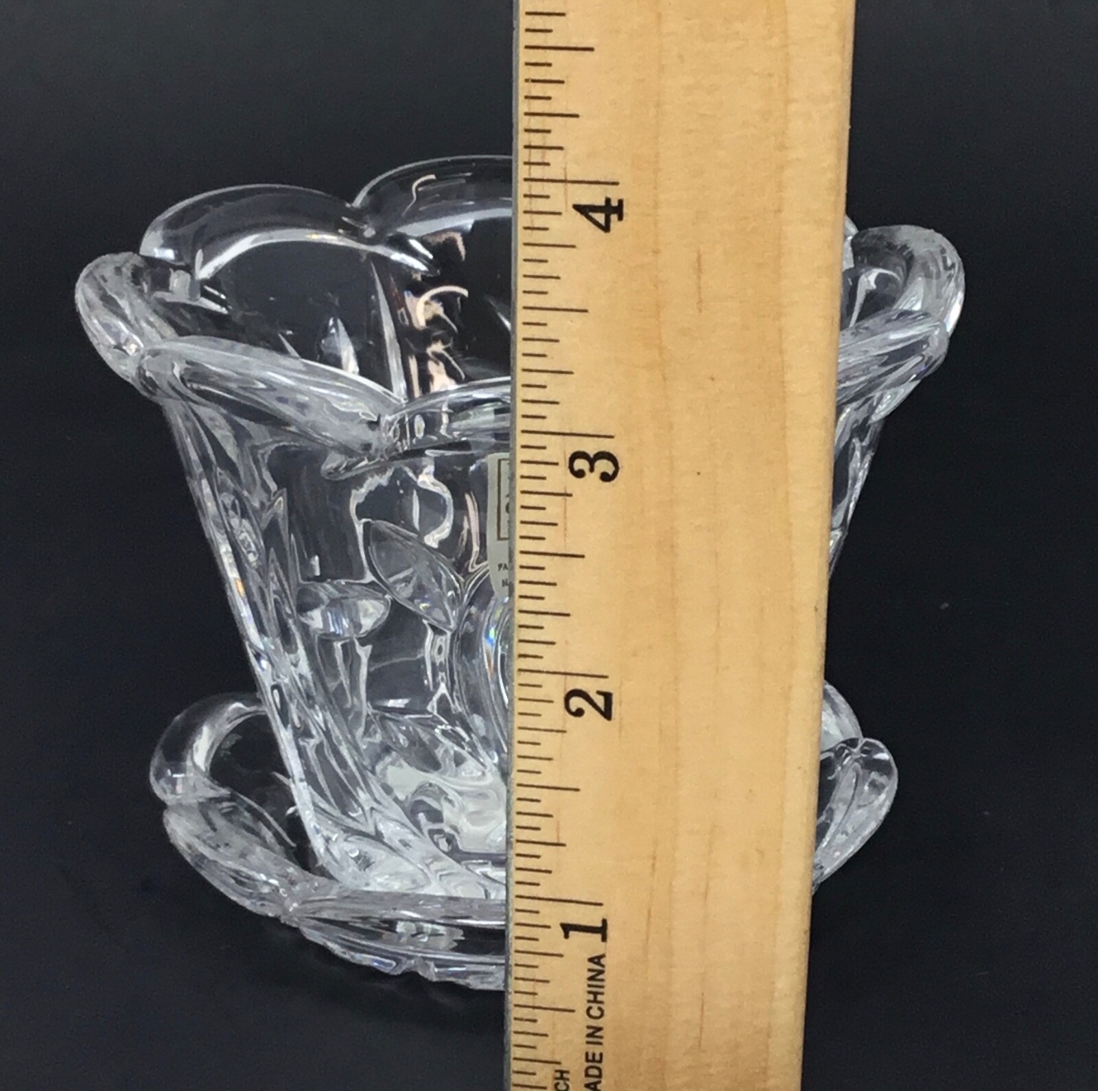 Fifth Avenue Crystal LTD Fairfax Flower Pot Votive Coaster Czech Republic 2 Pc