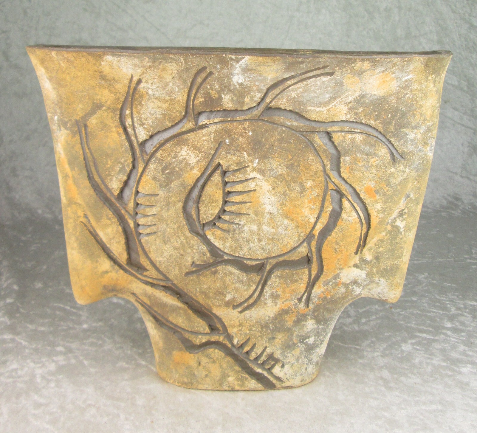 Terry Stone Ceramic Pottery Vessel Paolo Soleri Arcosanti Signed 10-3/8 in Tall