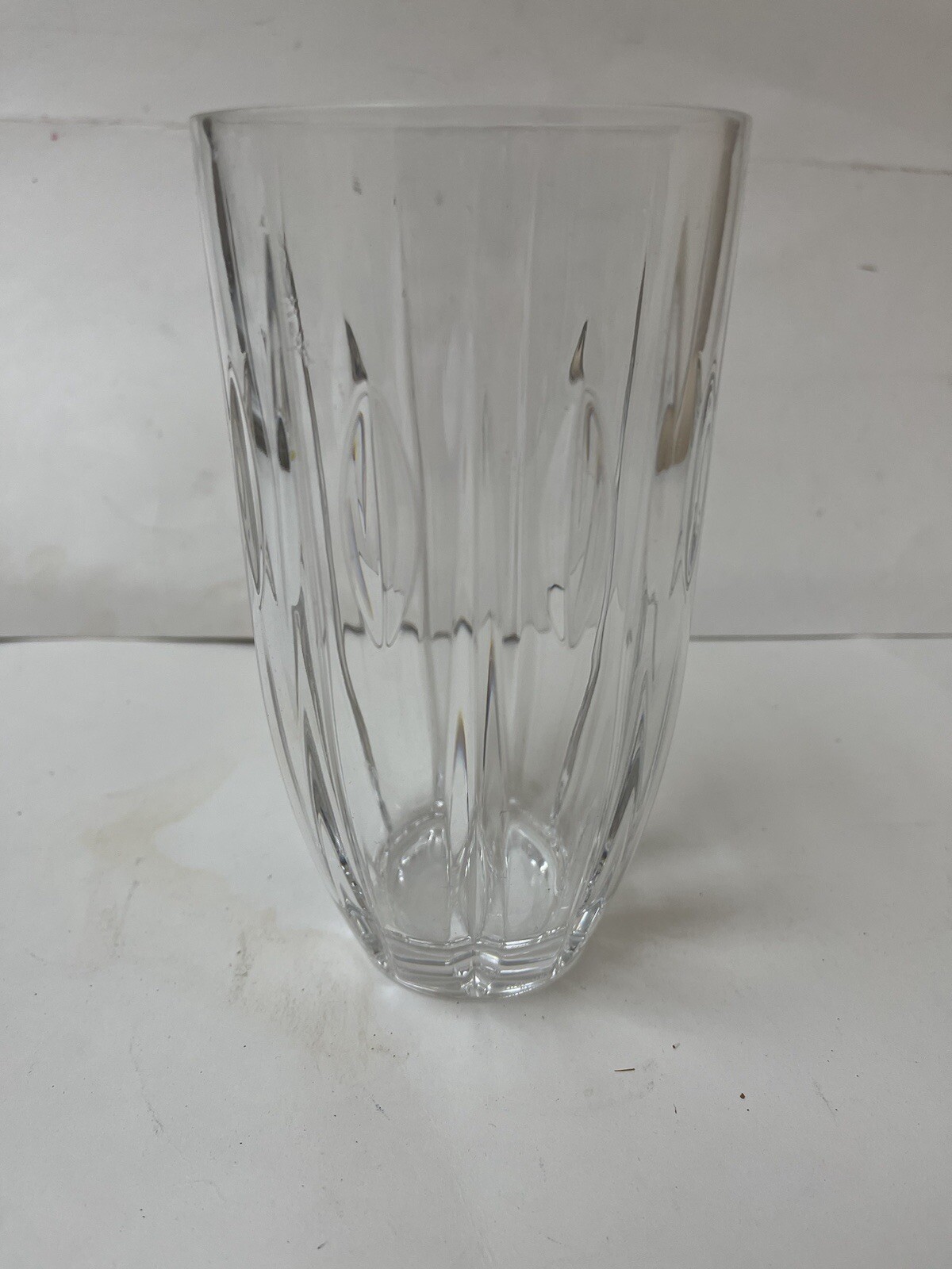 RARE VTG STAMPED Marquis By Waterford Bezel Crystal Glass Vase/Tumbler