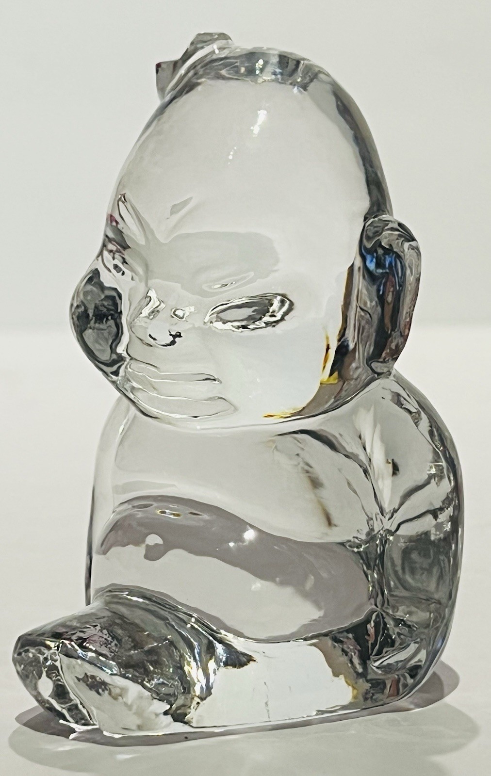 Vintage Cosmos Glass Buddha Figure Paperweight