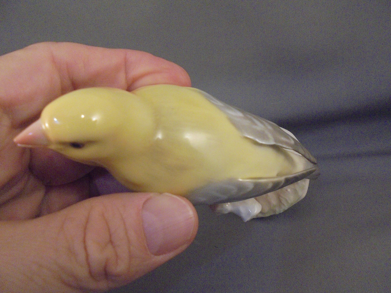 Vintage Hutschenreuther Porcelain Carl Werner Canary on Branch Bird Figure 2403
