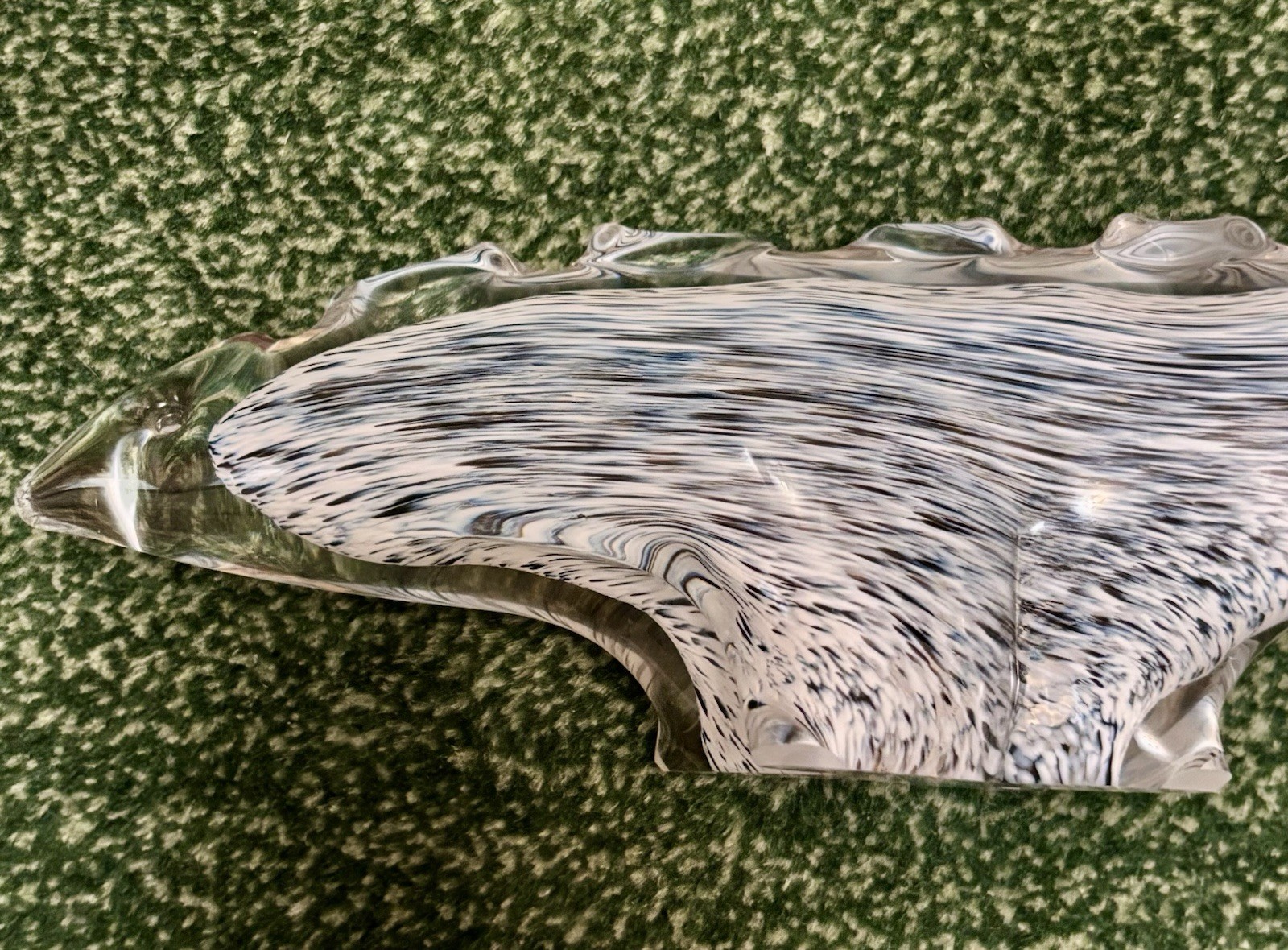 RARE Eneryda Glasbruk Sweden MCM Crystal Figurine 11.75” Komodo Dragon Lizard