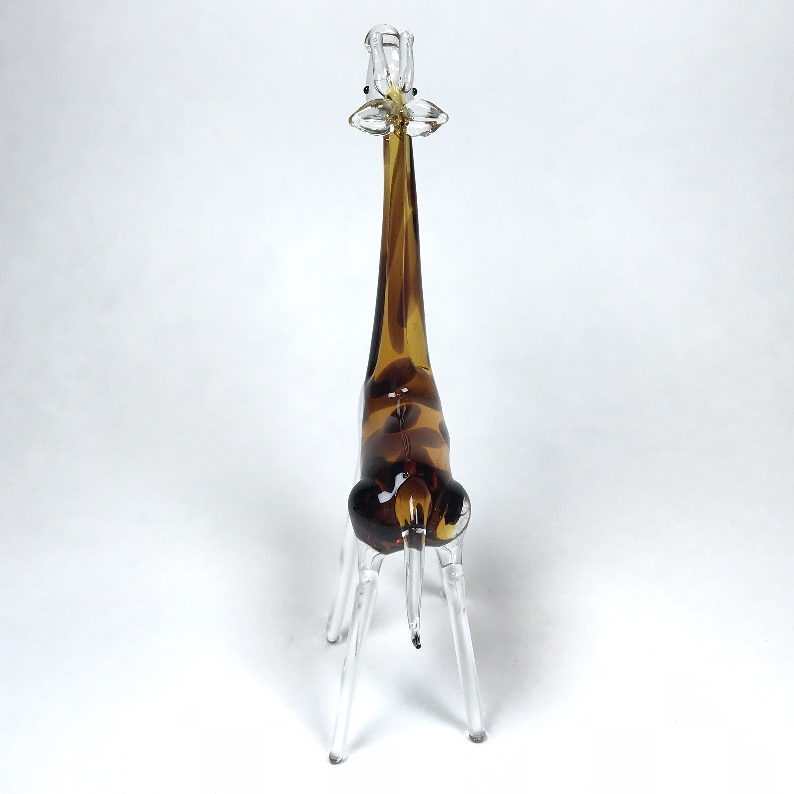 Blown Art Glass Giraffe Figurine Safari Zoo Animal Handmade Collectible 4.5”