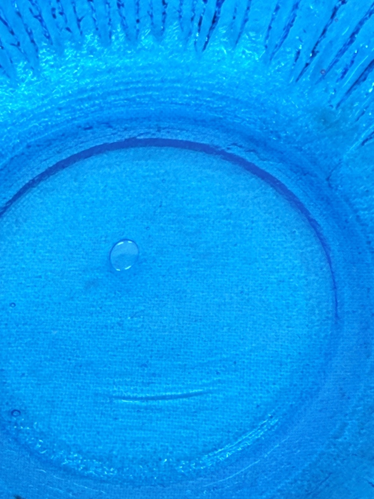 Blenko Blue Glass MCM Mid Century Modern Wayne Husted Sunburst Starburst Ashtray