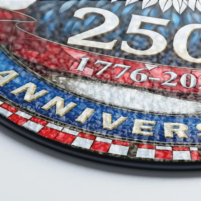 American Patriotic Freedom Suncatcher Glass