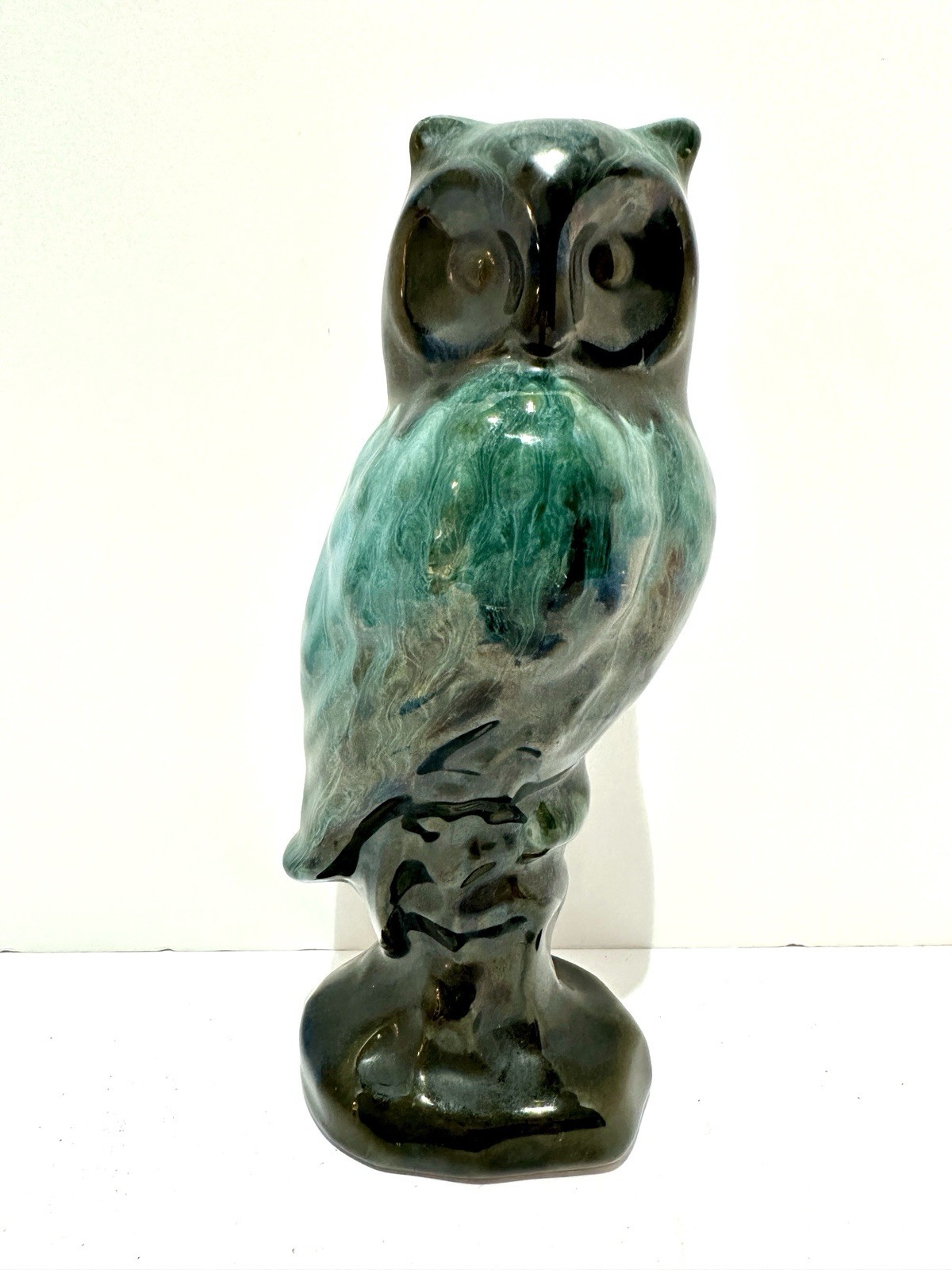 Mid Century Blue Mountain Pottery Perched Owl Figurine – Canada 7.25”