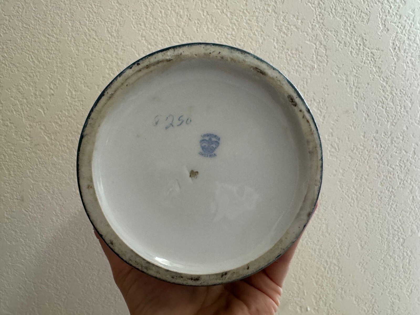 Antique Victoria Porcelain Schmidt & Co Austria Vase w/ Couple Decoration