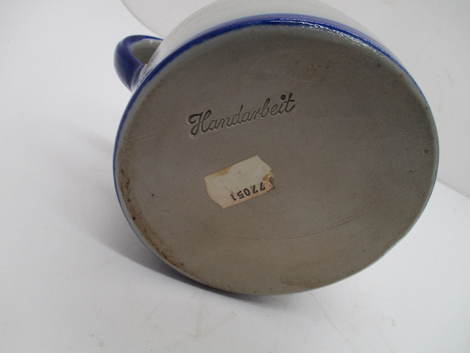 Vintage SCHNAPS Stoneware Jug FRUIT Signed Handarbeit EMPTY