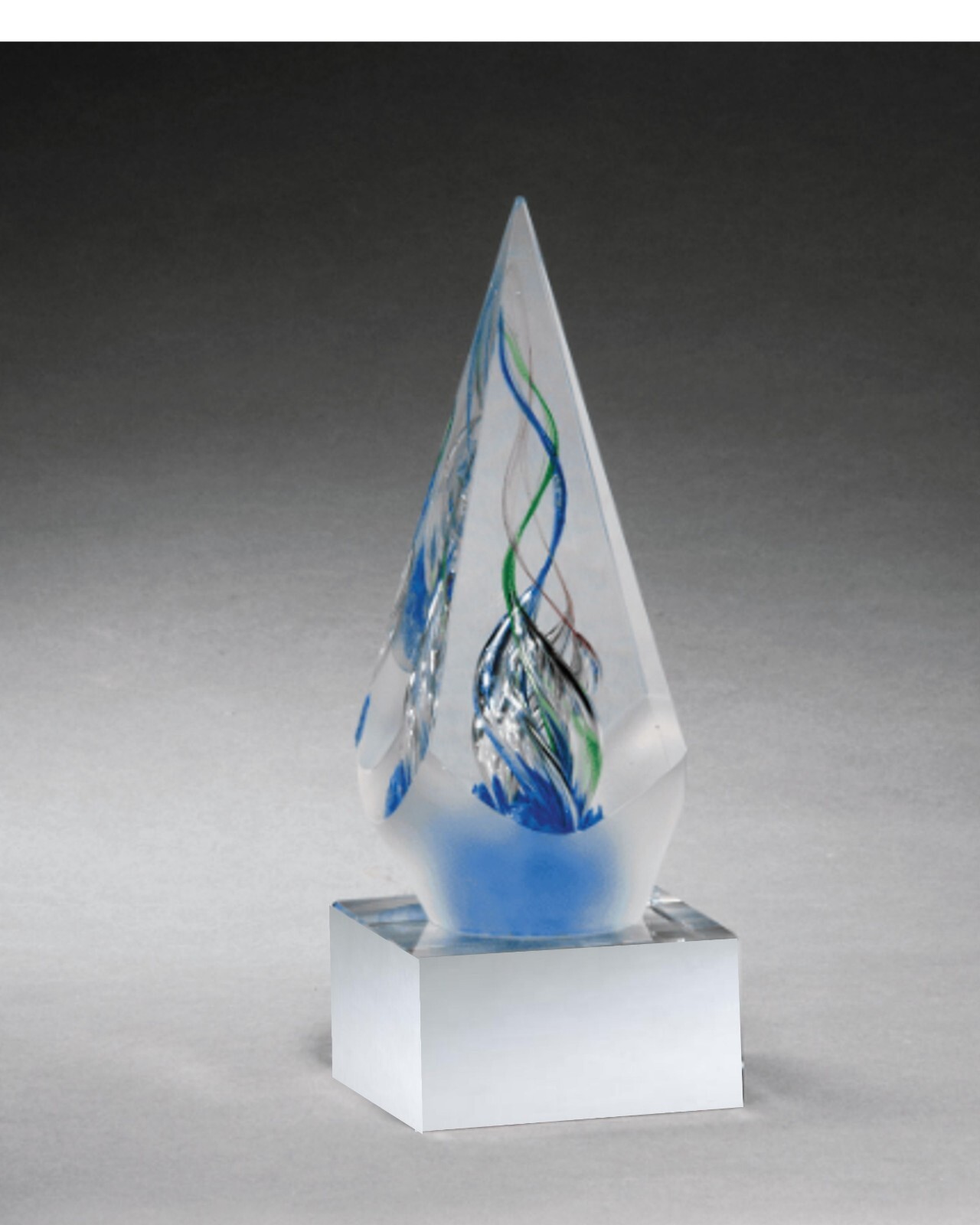 Frosted Glass Arrow Accent Glass Art Hand made & Handblown glass Art