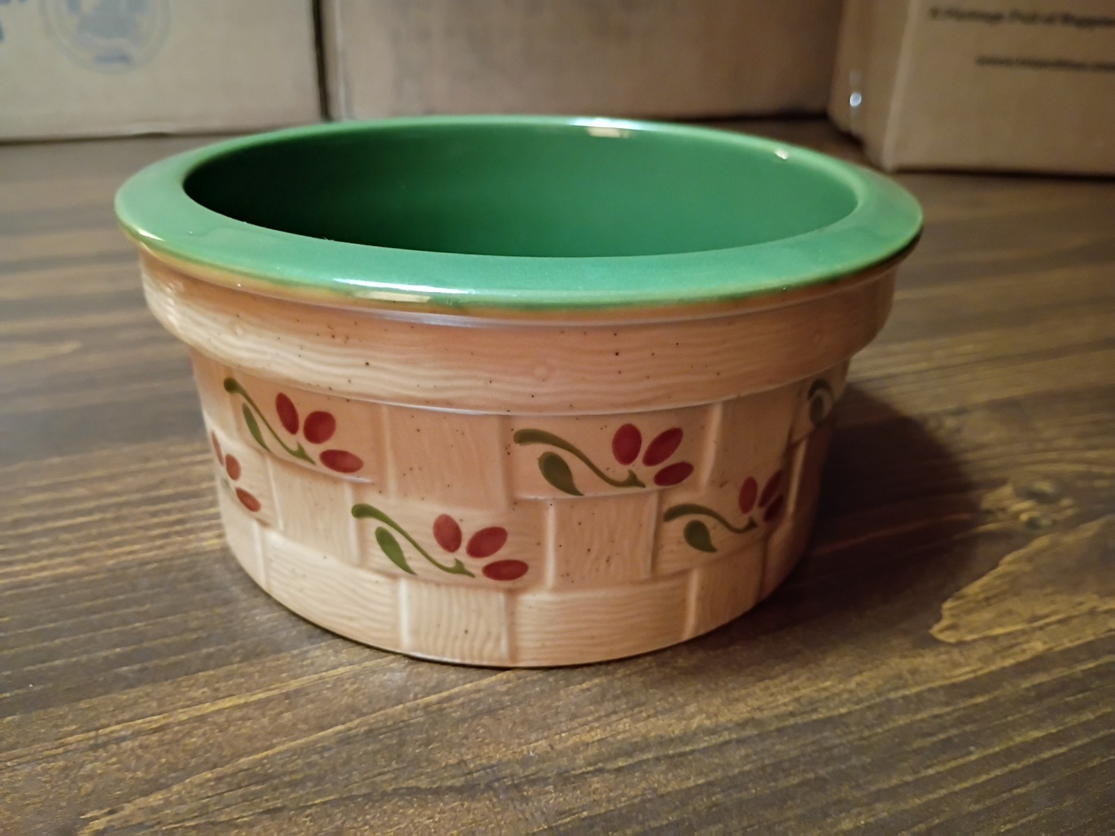 Vintage Telaflora Country Basket Bowl For Flower Arrangements