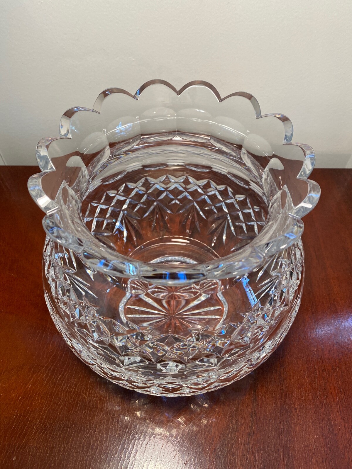 Signed WATERFORD CRYSTAL American Heritage Martha Washington Unity Bowl Vase