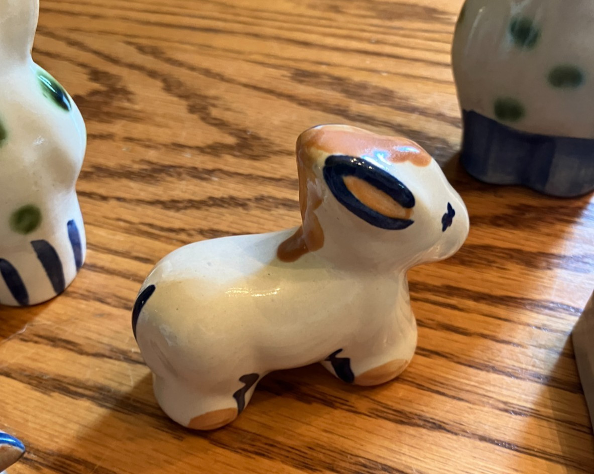 MA Hadley ~Pottery~Louisville, KY~7 Nativity Set Figures~ CHRISTMAS IN JULY!!