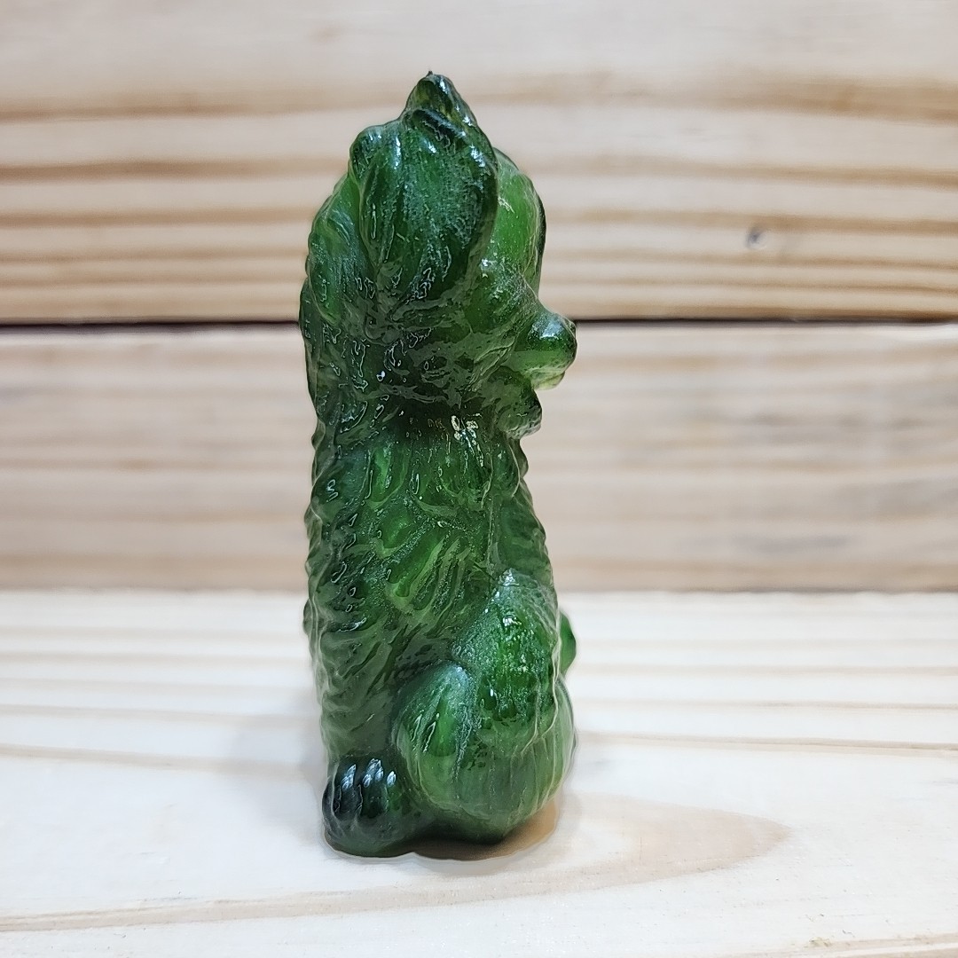 Boyd Art Glass Skippy The Dog In Olde Lime (Green)
