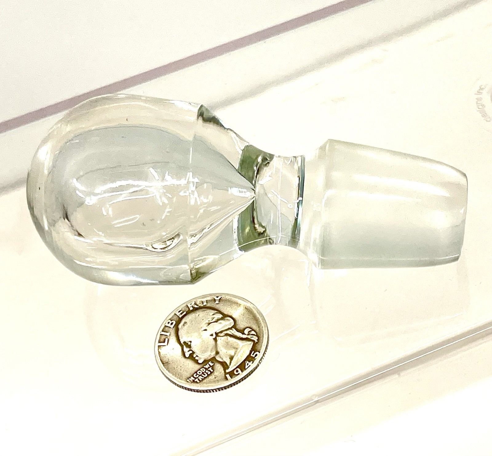 Vintage Glass Lead Crystal Controlled Bubble Bottle STOPPER ONLY Decanter jar