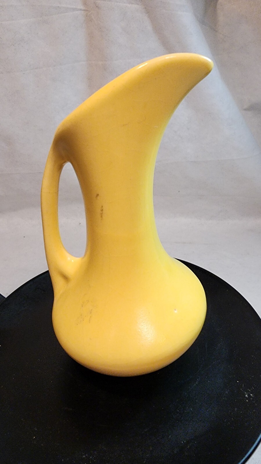 Vintage Camark Pottery Yellow Vase, water pitcher
