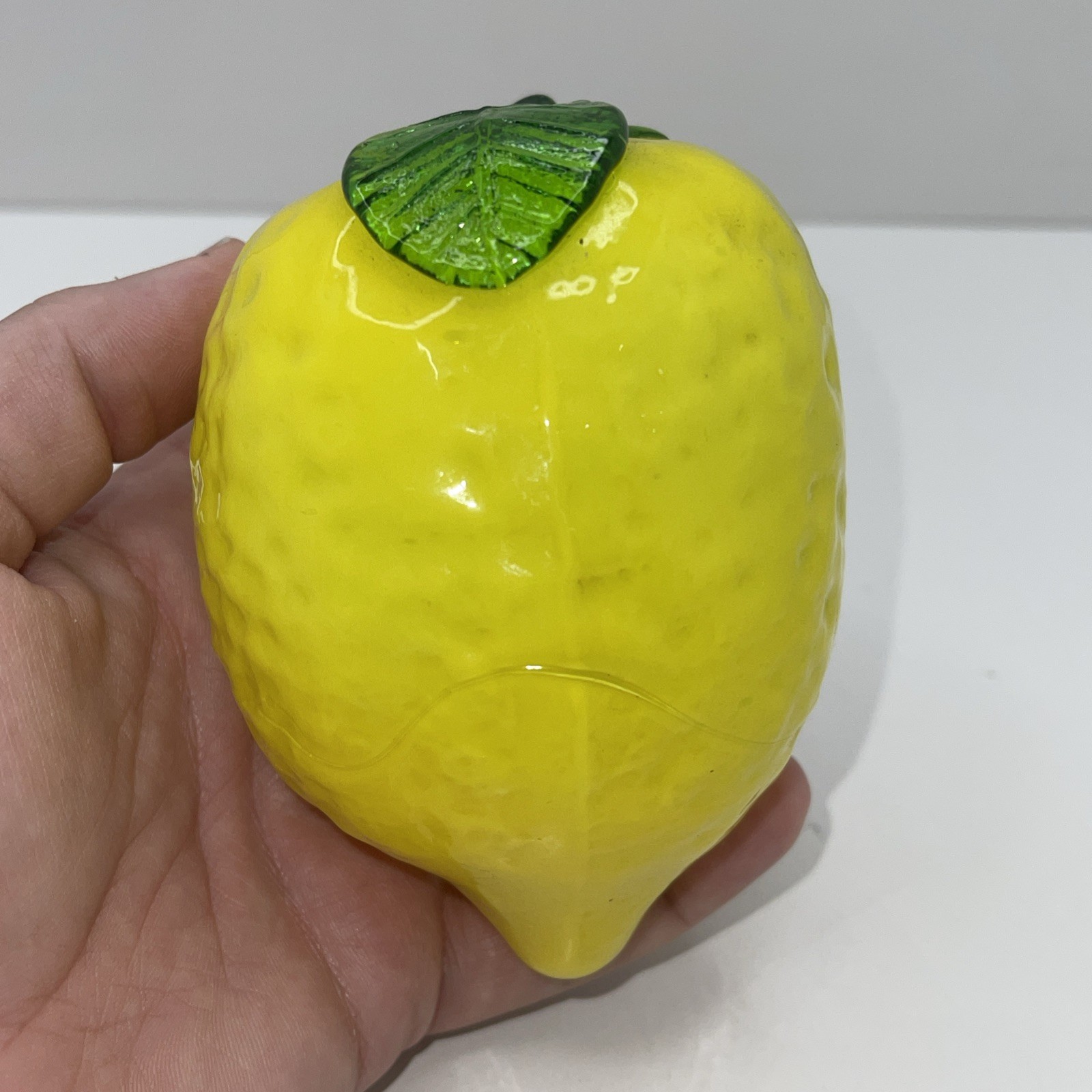 Vintage Murano Style Art Glass Fruit Hand Blown 3 Lemons 1 Orange
