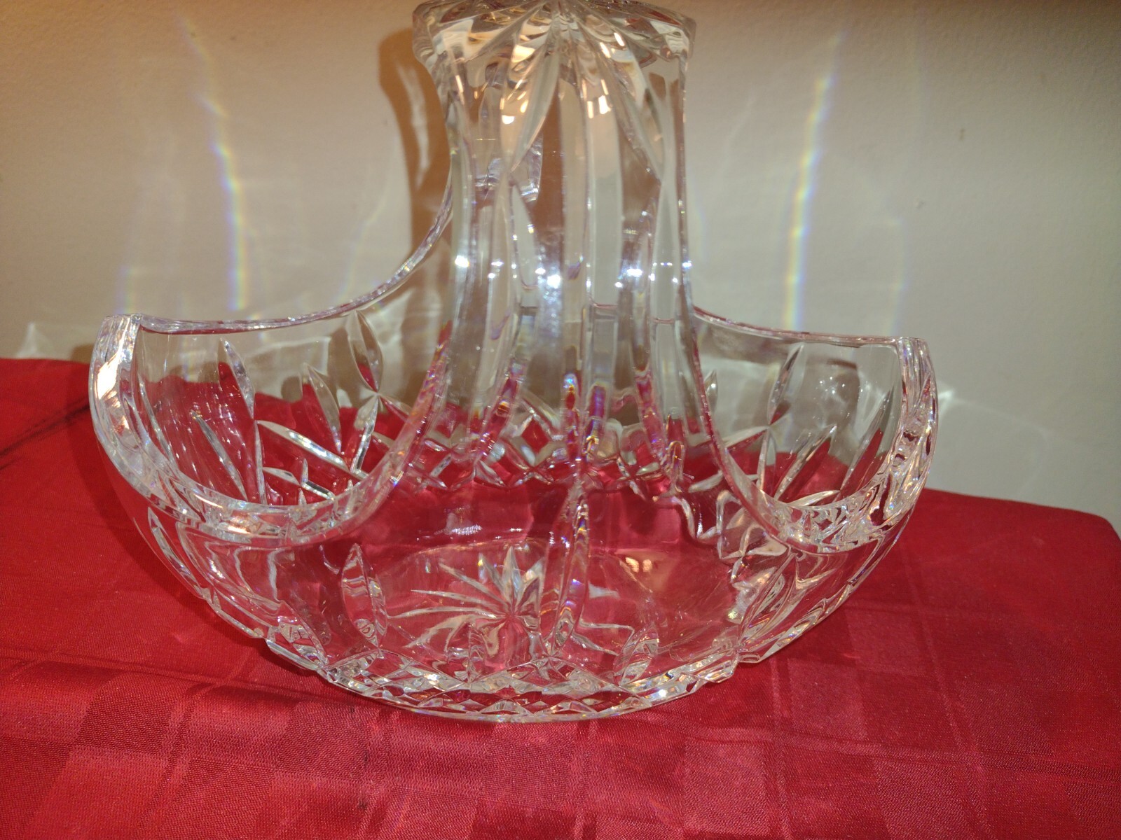 Waterford Crystal Lismore 7 1/2” Cut Basket Excellent! Easter