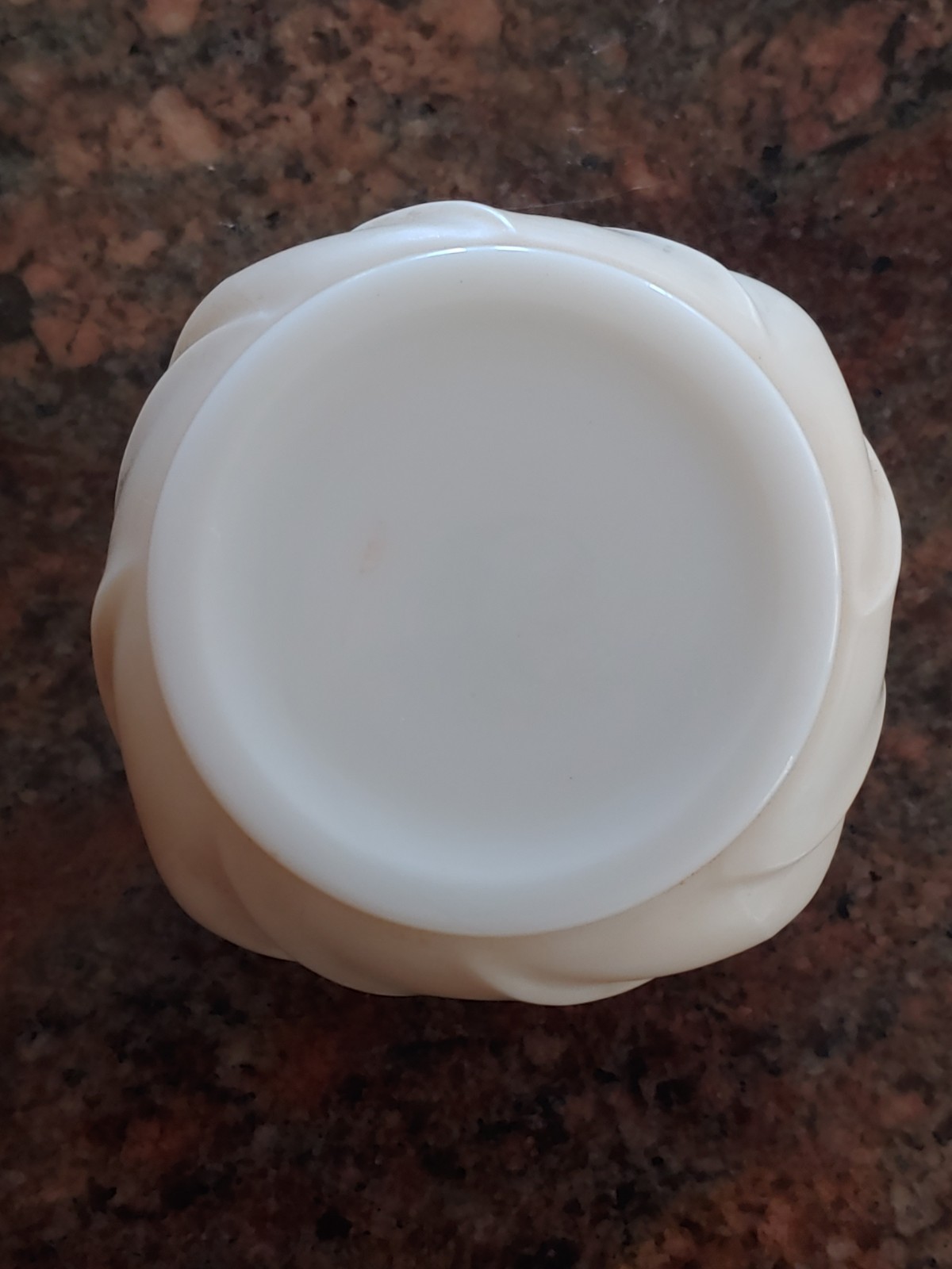Wavecrest Style Victorian Milk Glass Forget Me Nots Hinged Glass Trinket Box
