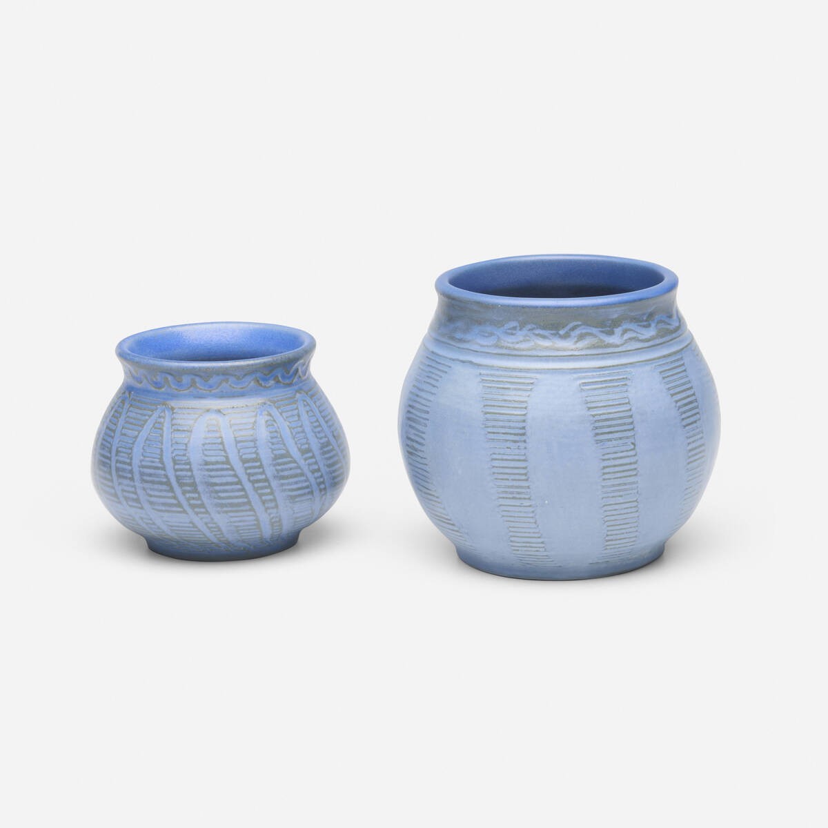 Arthur Eugene Baggs for Marblehead Pottery Earthenware Vases set of two