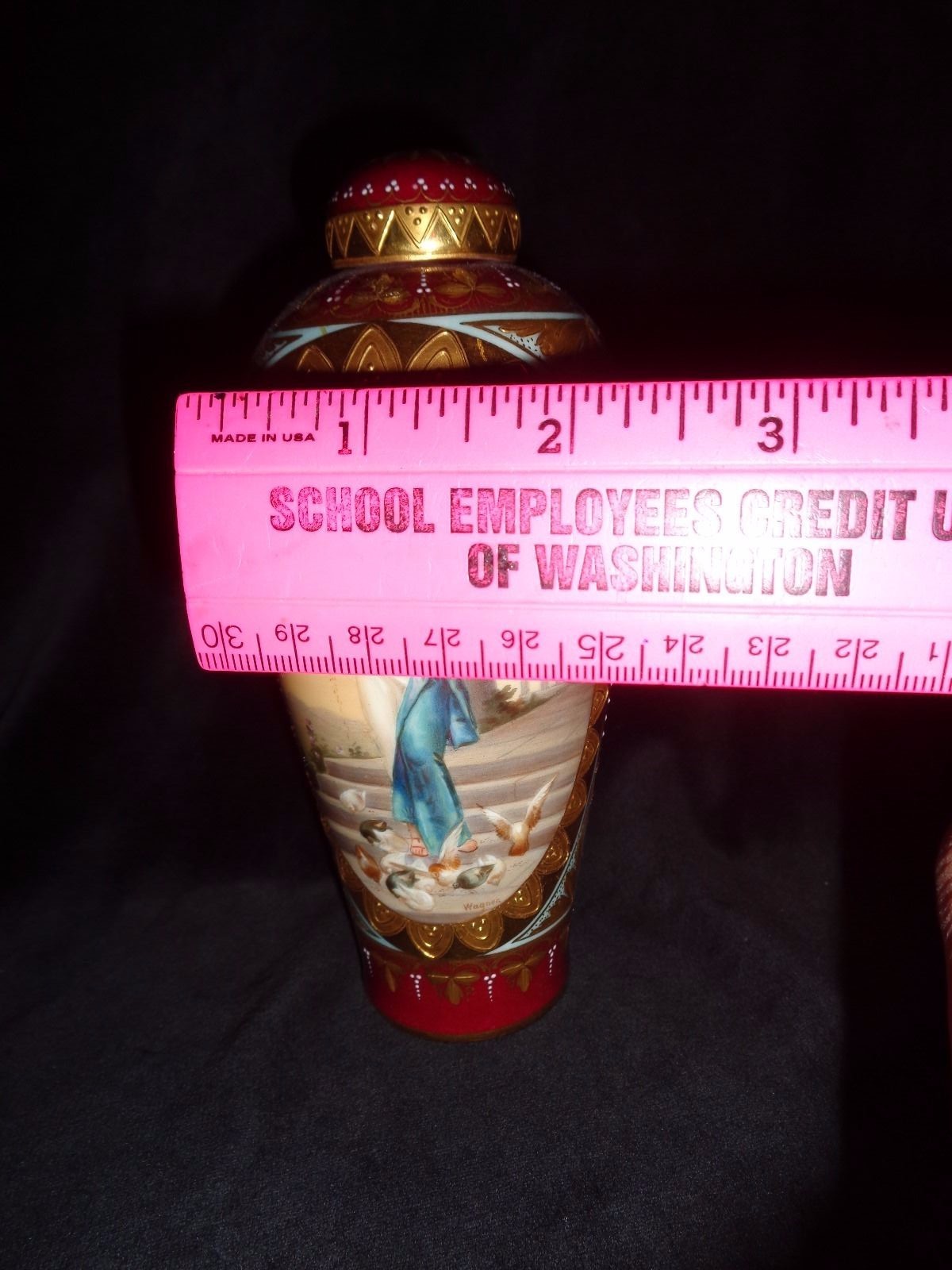 Antique Hand painted Porcelain Royal Vienna Vase signed Wagner