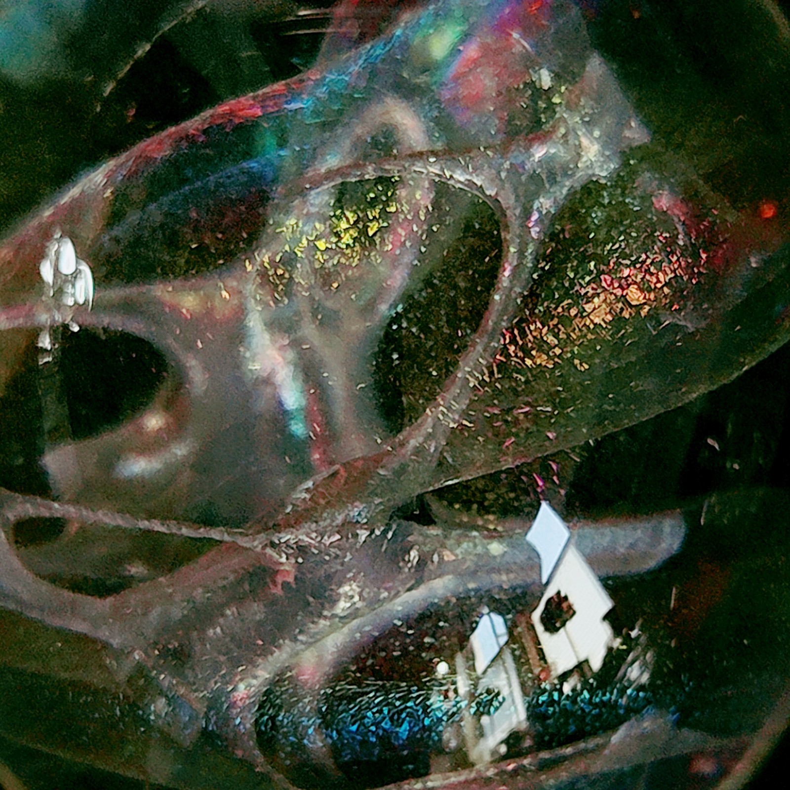 ROBERT W. STEPHAN PAPERWEIGHT, Art Glass, Iridecent, 3 1/2″, 1993