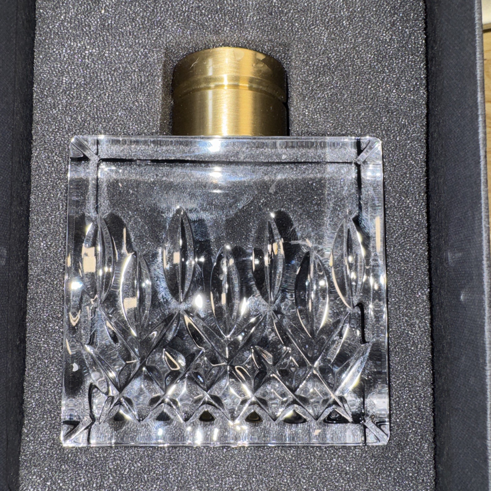 Waterford Crystal Lismore Square Cube Candle Holder for Votive or Candlestick