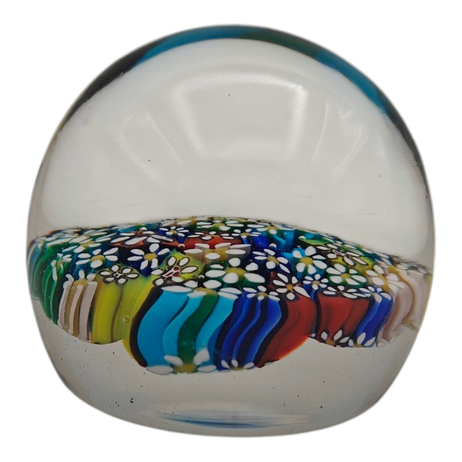 Vintage Murano Paperweight Fratelli Toso Millefiori Italy Venetian Glass