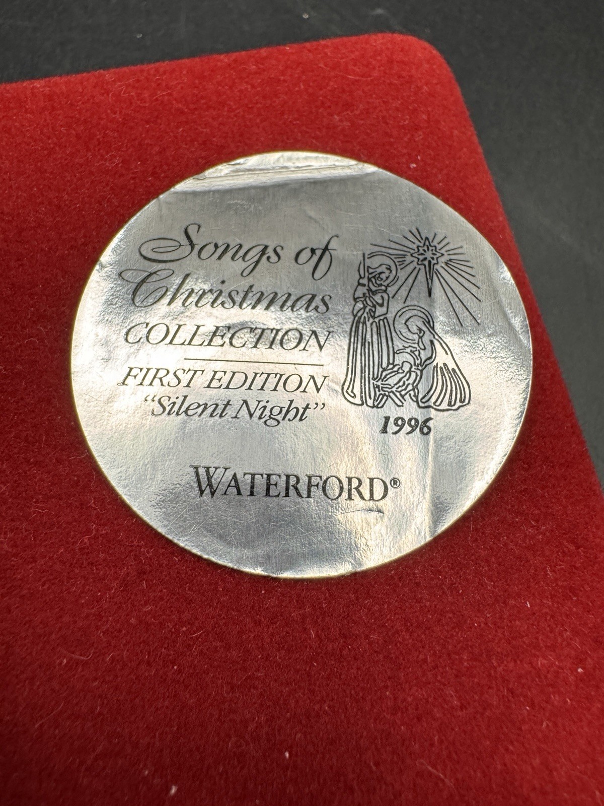 New Waterford Society Crystal Tree Ornament 1st Edition Songs Of Christmas 1996