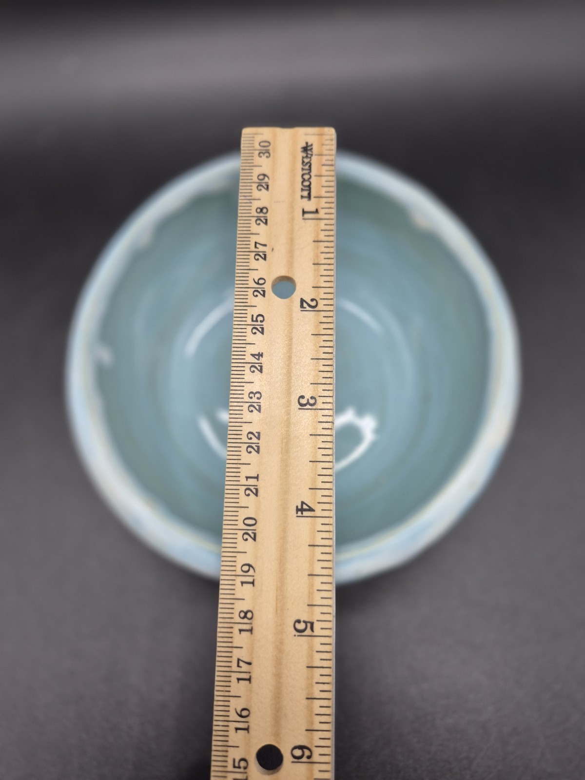 Handmade Pottery Bowl. Robin’s Egg Blue W/ White Drip Glaze Accents. Stamped NJM